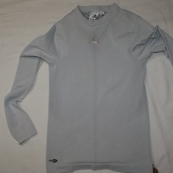 Adidas ClimaCool Long Sleeve Shirt Grey Size Large - Picture 10 of 10